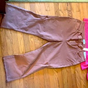 NWT Loft rust colored high waisted flare pants